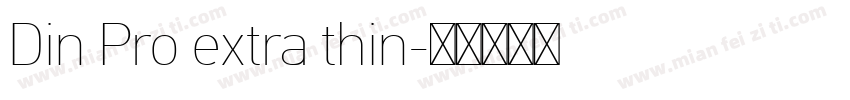 Din Pro extra thin字体转换